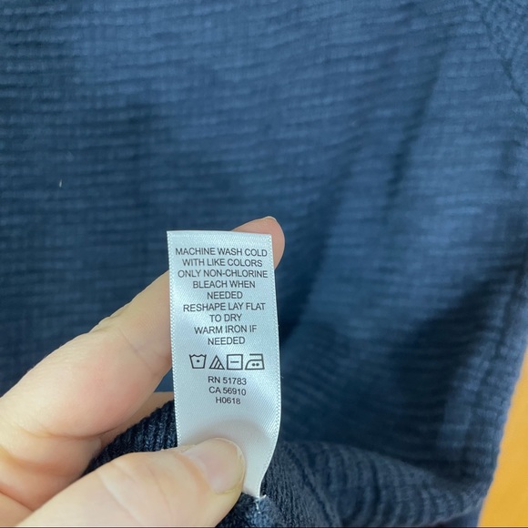 Maurices Sweater, Size Medium. One side can be ruched up! Dark Navy Blue - Picture 7 of 7